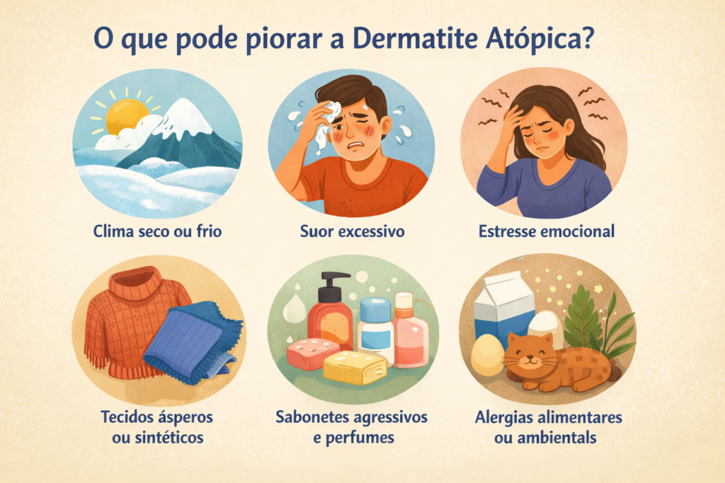 Fatores que pioram a dermatite